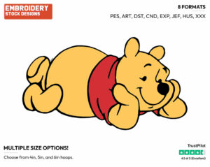 Winnie - Winnie the Pooh - Winnie the Pooh - Disney Embroidery Design in 3 sizes & 8 formats