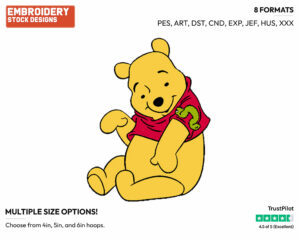 Winnie, Caterpillar - Winnie the Pooh - Winnie the Pooh - Disney Embroidery Design in 3 sizes & 8 formats