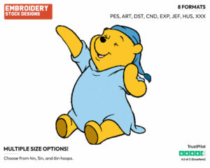 Stretching - Winnie the Pooh - Winnie the Pooh - Disney Embroidery Design in 3 sizes & 8 formats
