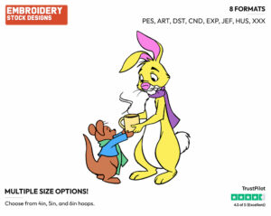 Rabbit, Roo - Winnie the Pooh and Friends - Winnie the Pooh & Friends - Disney Embroidery Design in 3 sizes & 8 formats