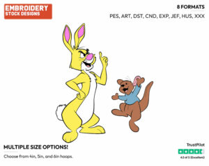 Rabbit, Roo - Winnie the Pooh and Friends - Winnie the Pooh & Friends - Disney Embroidery Design in 3 sizes & 8 formats