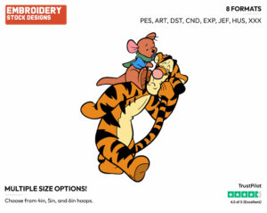Roo Consoling Tigger - Piglet Tigger and Roo - Winnie the Pooh & Friends - Disney Embroidery Design in 3 sizes & 8 formats
