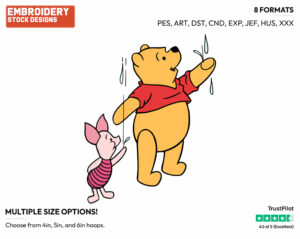 - Winnie the Pooh and Piglet - Winnie the Pooh & Friends - Disney Embroidery Design in 3 sizes & 8 formats