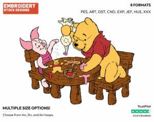 Decorating Cookies - Winnie the Pooh and Piglet - Winnie the Pooh & Friends - Disney Embroidery Design in 3 sizes & 8 formats