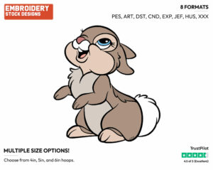 Thumper's Sister - Disney Bunnies - Miscellaneous Designs - Disney Embroidery Design in 3 sizes & 8 formats