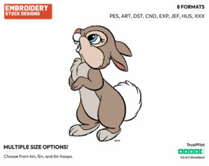 Thumper's Sister - Disney Bunnies - Miscellaneous Designs - Disney Embroidery Design in 3 sizes & 8 formats