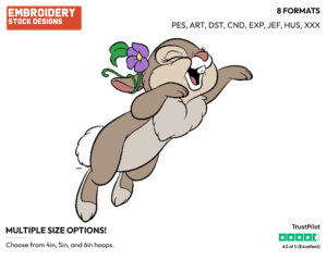 Thumper's Sister - Disney Bunnies - Miscellaneous Designs - Disney Embroidery Design in 3 sizes & 8 formats