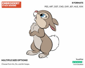 Thumper's Sister - Disney Bunnies - Miscellaneous Designs - Disney Embroidery Design in 3 sizes & 8 formats