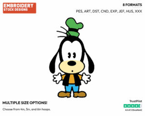 Goofy - Disney Chibi Cuties - Miscellaneous Designs - Disney Embroidery Design in 3 sizes & 8 formats