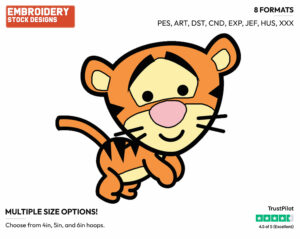 Tigger - Disney Chibi Cuties - Miscellaneous Designs - Disney Embroidery Design in 3 sizes & 8 formats