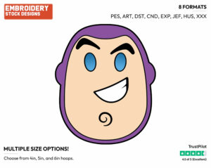 Buzz Lightyear - Disney Emojis - Miscellaneous Designs - Disney Embroidery Design in 3 sizes & 8 formats