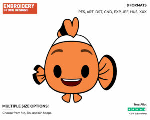 Nemo - Disney Emojis - Miscellaneous Designs - Disney Embroidery Design in 3 sizes & 8 formats