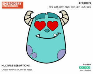 Sulley - Disney Emojis - Miscellaneous Designs - Disney Embroidery Design in 3 sizes & 8 formats
