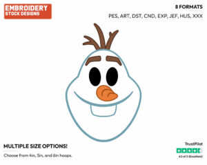 Olaf - Disney Emojis - Miscellaneous Designs - Disney Embroidery Design in 3 sizes & 8 formats