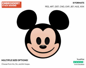 Mickey Mouse - Disney Emojis - Miscellaneous Designs - Disney Embroidery Design in 3 sizes & 8 formats
