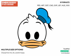 Donald Duck - Disney Emojis - Miscellaneous Designs - Disney Embroidery Design in 3 sizes & 8 formats