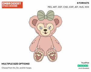Shellie May Sitting Down - Duffy and Friends - Miscellaneous Designs - Disney Embroidery Design in 3 sizes & 8 formats