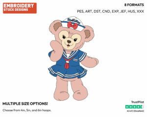 Shellie May - Duffy and Friends - Miscellaneous Designs - Disney Embroidery Design in 3 sizes & 8 formats