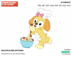 Cookie - Duffy and Friends - Miscellaneous Designs - Disney Embroidery Design in 3 sizes & 8 formats