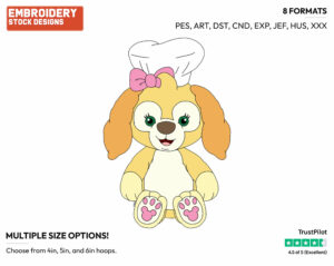 Cookie - Duffy and Friends - Miscellaneous Designs - Disney Embroidery Design in 3 sizes & 8 formats