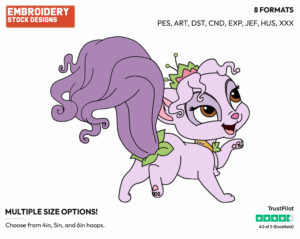 Tiana's Lily - Palace Pets - Miscellaneous Designs - Disney Embroidery Design in 3 sizes & 8 formats