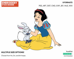 Snow White, Berry - Palace Pets - Miscellaneous Designs - Disney Embroidery Design in 3 sizes & 8 formats