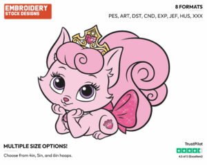 Beauty - Palace Pets - Miscellaneous Designs - Disney Embroidery Design in 3 sizes & 8 formats