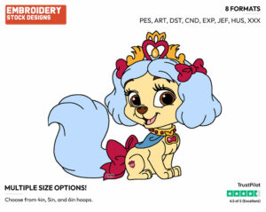 Snow White's Muffin - Palace Pets - Miscellaneous Designs - Disney Embroidery Design in 3 sizes & 8 formats