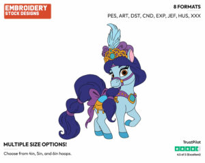 Jasmine's Pony Lapis - Palace Pets - Miscellaneous Designs - Disney Embroidery Design in 3 sizes & 8 formats