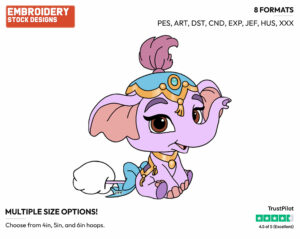 Taj - Palace Pets - Miscellaneous Designs - Disney Embroidery Design in 3 sizes & 8 formats