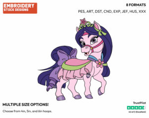 Mulan's Pony Lychee - Palace Pets - Miscellaneous Designs - Disney Embroidery Design in 3 sizes & 8 formats