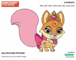 Aurora's Fox Nuzzles - Palace Pets - Miscellaneous Designs - Disney Embroidery Design in 3 sizes & 8 formats