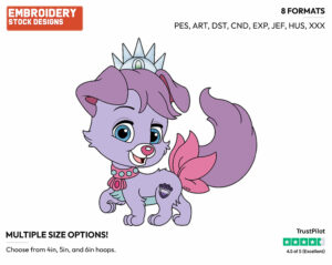 Ariel's Matey - Palace Pets - Miscellaneous Designs - Disney Embroidery Design in 3 sizes & 8 formats