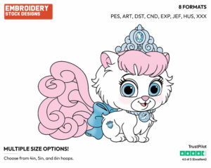 Cinderella's Slipper - Palace Pets - Miscellaneous Designs - Disney Embroidery Design in 3 sizes & 8 formats