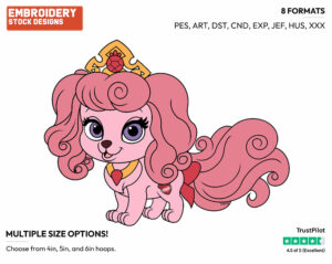 Aurora's Macaron - Palace Pets - Miscellaneous Designs - Disney Embroidery Design in 3 sizes & 8 formats