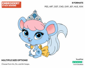 Cinderella's Mouse Brie - Palace Pets - Miscellaneous Designs - Disney Embroidery Design in 3 sizes & 8 formats