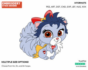 Snow White's Hedgehog Thistleblossom - Palace Pets - Miscellaneous Designs - Disney Embroidery Design in 3 sizes & 8 formats