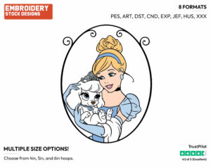 Pumpkin - Palace Pets - Miscellaneous Designs - Disney Embroidery Design in 3 sizes & 8 formats