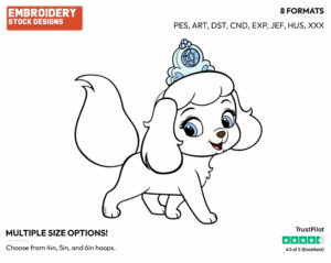 Pumpkin - Palace Pets - Miscellaneous Designs - Disney Embroidery Design in 3 sizes & 8 formats