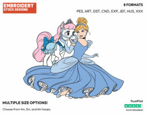 Cinderella, Bibidi - Palace Pets - Miscellaneous Designs - Disney Embroidery Design in 3 sizes & 8 formats
