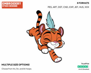 Sultan Running - Palace Pets - Miscellaneous Designs - Disney Embroidery Design in 3 sizes & 8 formats
