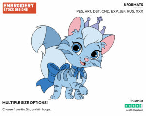 Midnight - Palace Pets - Miscellaneous Designs - Disney Embroidery Design in 3 sizes & 8 formats