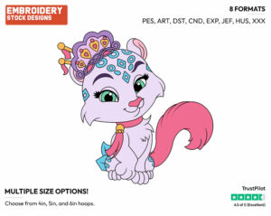 Snowpaws - Palace Pets - Miscellaneous Designs - Disney Embroidery Design in 3 sizes & 8 formats