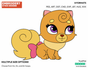 Cuddles - Palace Pets - Whisker Haven - Miscellaneous Designs - Disney Embroidery Design in 3 sizes & 8 formats