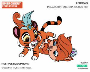 Sultan, Treasure Playing - Palace Pets - Whisker Haven - Miscellaneous Designs - Disney Embroidery Design in 3 sizes & 8 formats