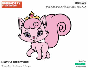 Aurora's Kitten Dreamy - Palace Pets - Whisker Haven - Miscellaneous Designs - Disney Embroidery Design in 3 sizes & 8 formats