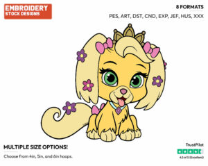 Daisy - Palace Pets - Whisker Haven - Miscellaneous Designs - Disney Embroidery Design in 3 sizes & 8 formats