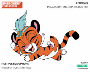 Sultan Laughing - Palace Pets - Whisker Haven - Miscellaneous Designs - Disney Embroidery Design in 3 sizes & 8 formats