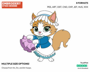 Tillie - Palace Pets - Whisker Haven - Miscellaneous Designs - Disney Embroidery Design in 3 sizes & 8 formats