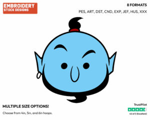 Genie - Disney Kawaii Tsum Tsum - Miscellaneous Designs - Disney Embroidery Design in 3 sizes & 8 formats